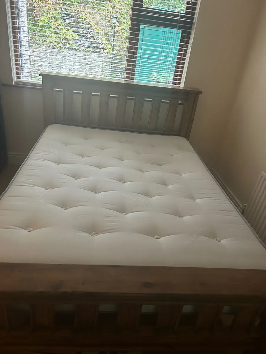 King size bed with mattress - Image 2