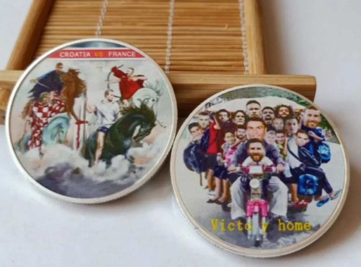 2018 Russian football match Coins France vs Croati