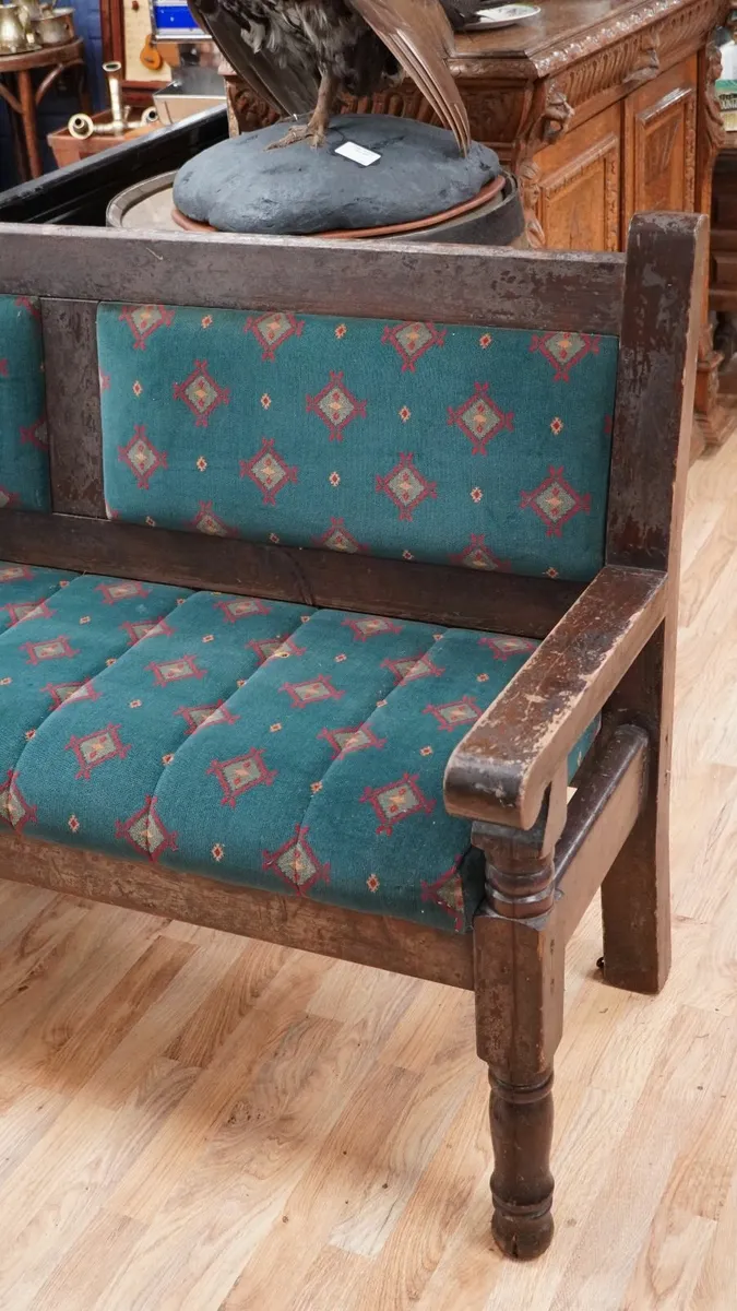 Vintage Irish Pub Bench 5ft Pine - Image 3