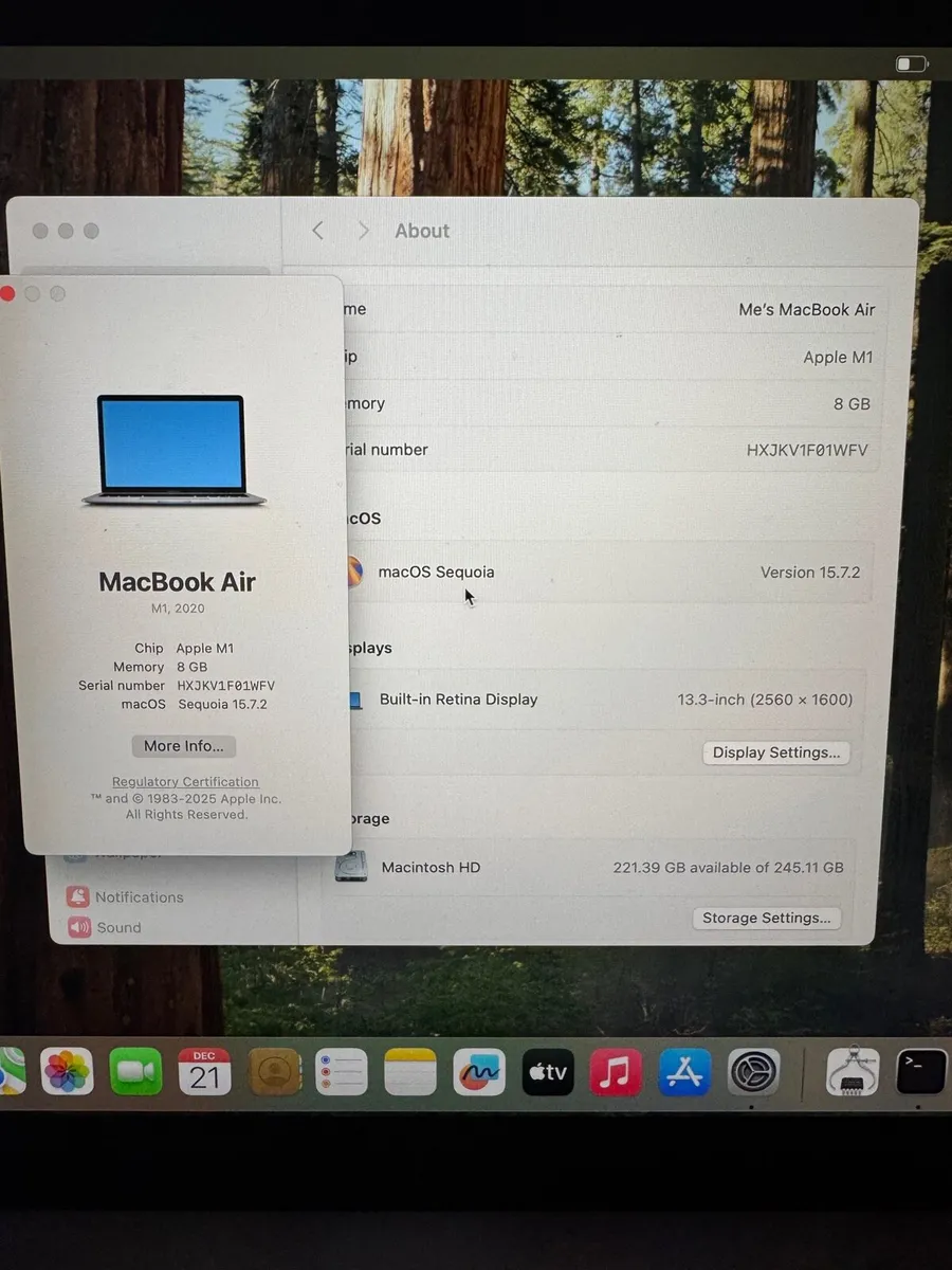 MacBook Air M1 13” 2020 8GB 256GB | 99% Battery - Image 3