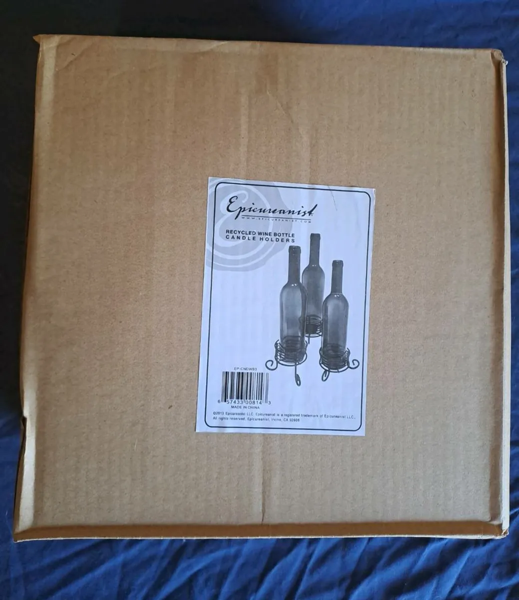 Wine Bottle Candle Holders – Set of 3 - Image 1