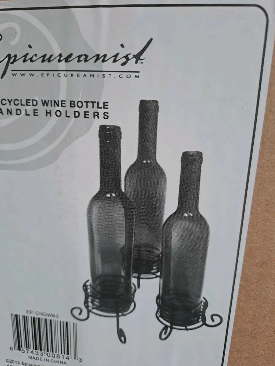 Wine Bottle Candle Holders – Set of 3 - Image 3