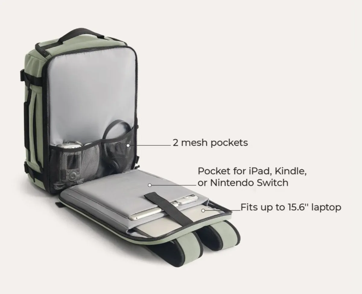 Tangerine Bagsmart Travel Backpack - Image 3