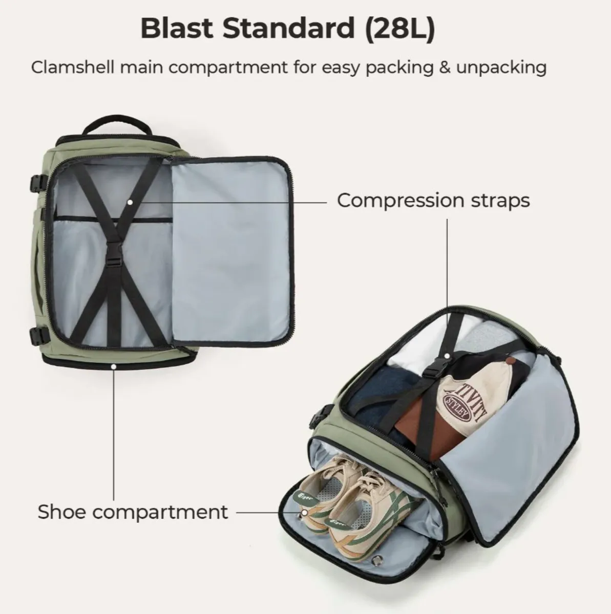 Blue Bagsmart Travel Backpack - Image 3