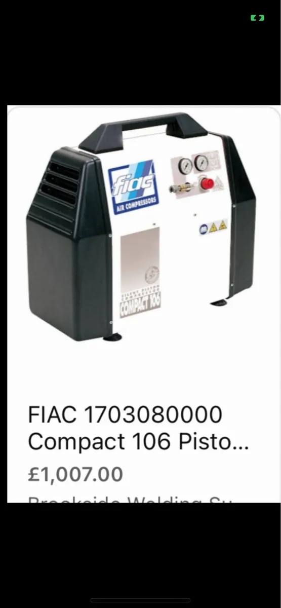 FIAC oil less silent Compact 106 with Troly - Image 2