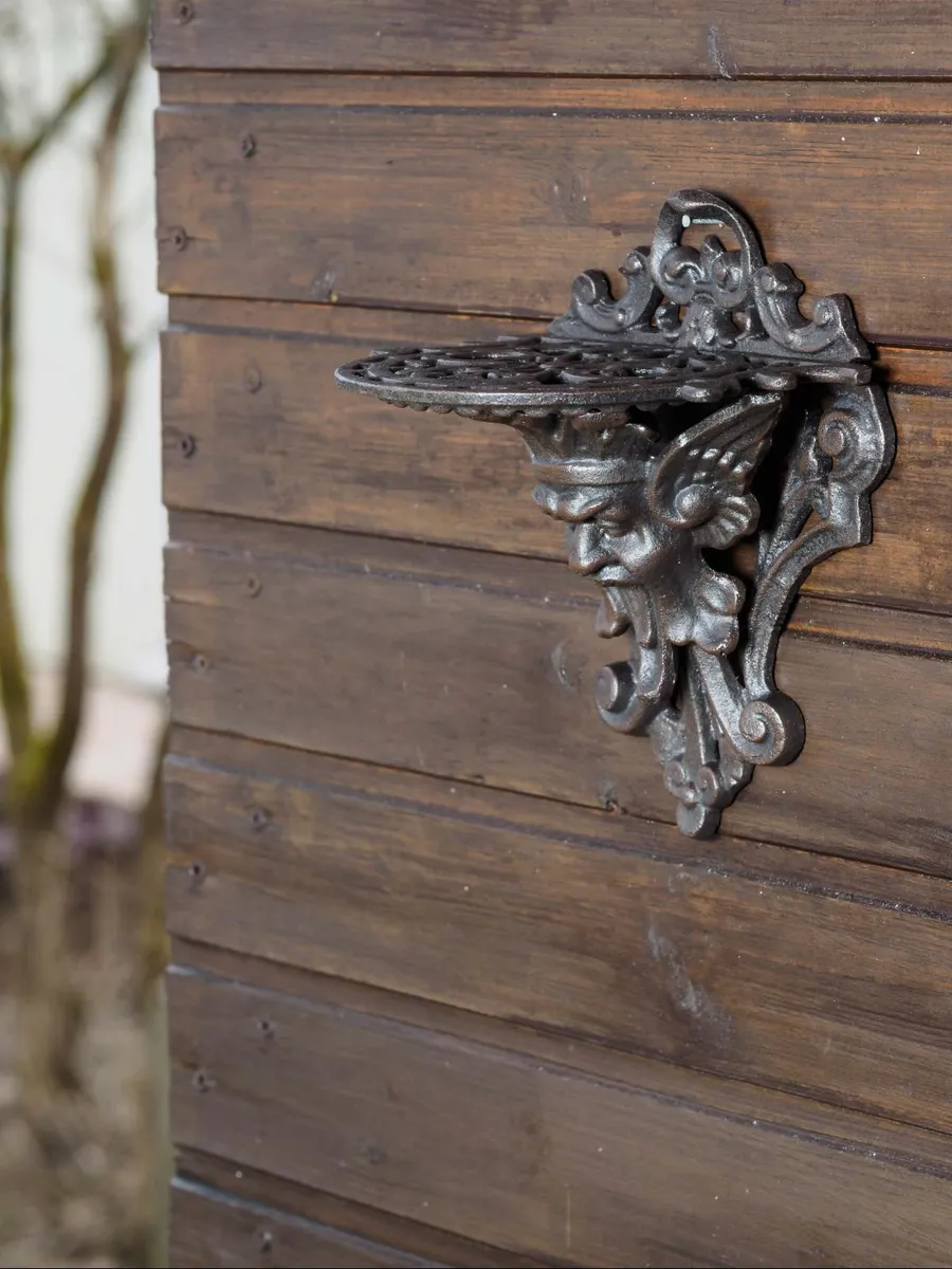 Cast Iron Gargoyle Wall Shelf Antique Style - Image 3