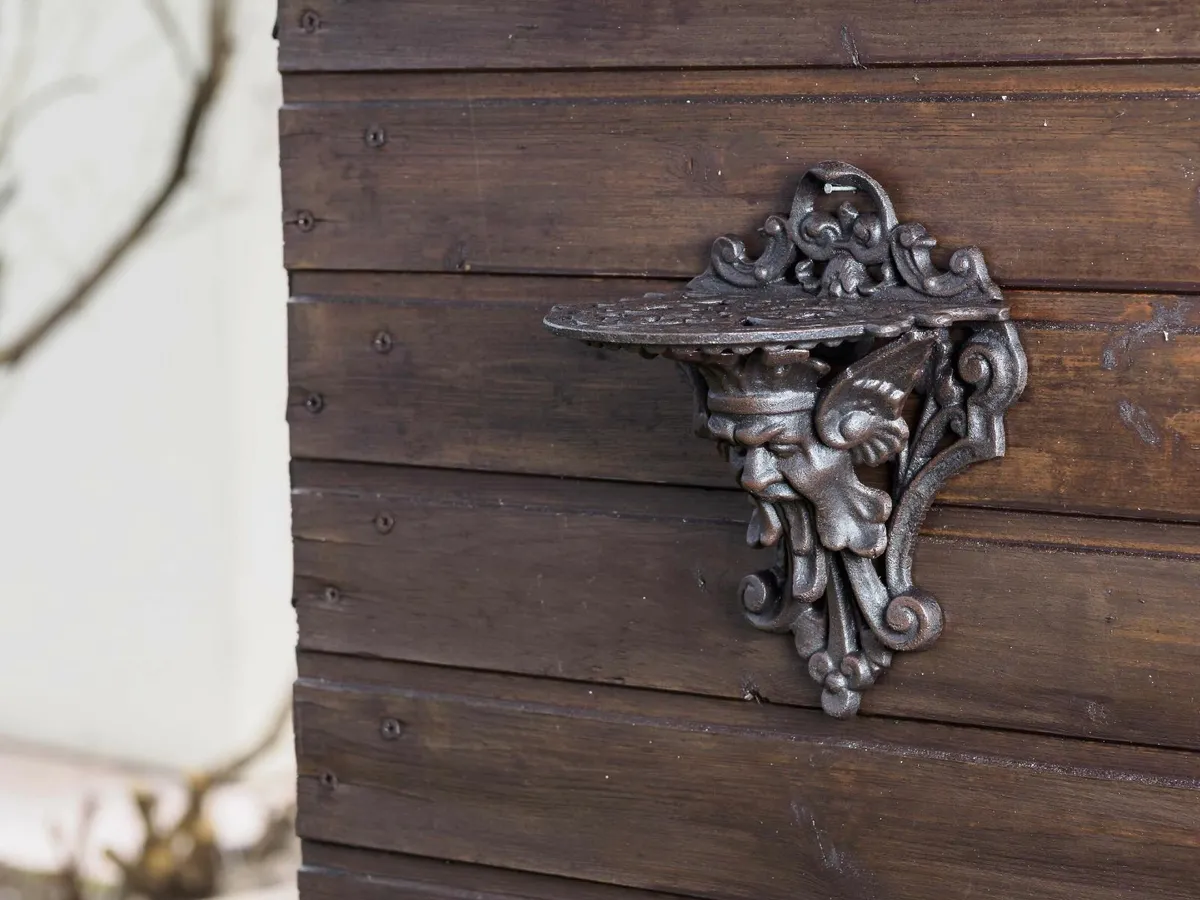 Cast Iron Gargoyle Wall Shelf Antique Style - Image 4