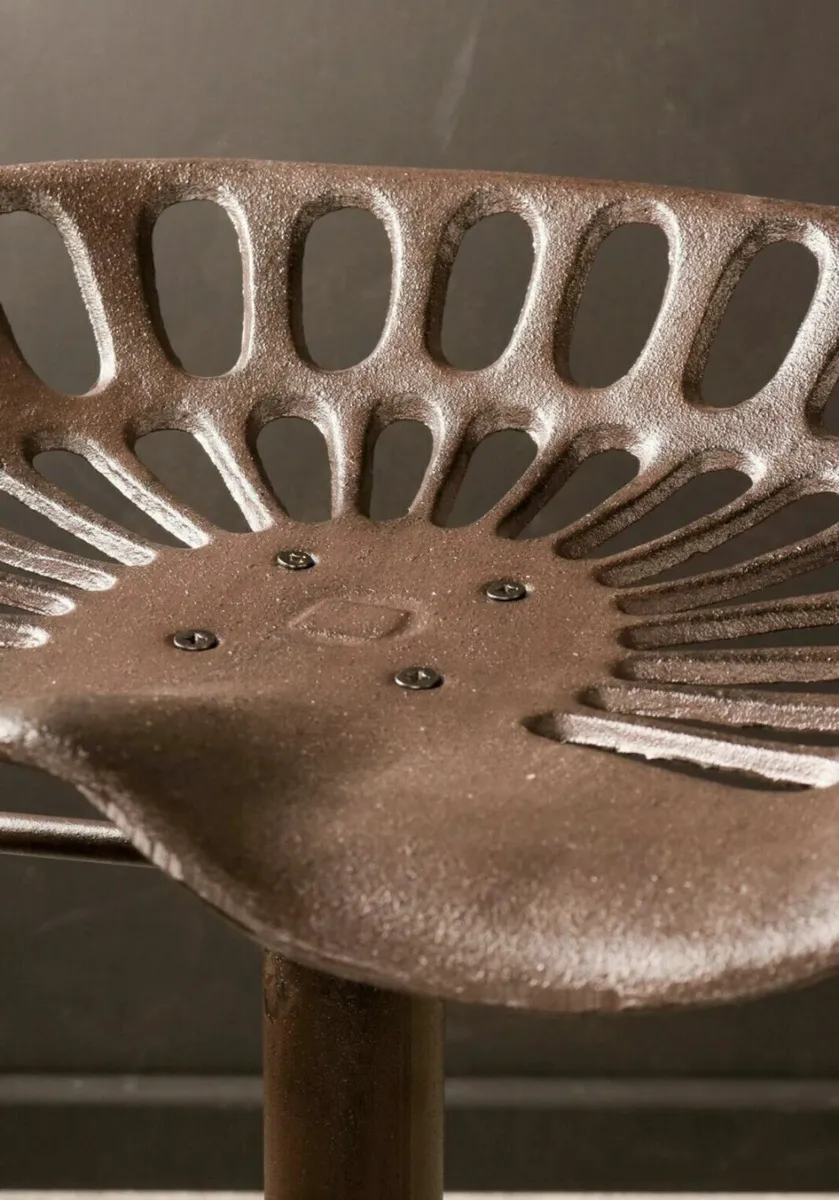 New Cast Iron Tractor Style Bar Stool - Image 4