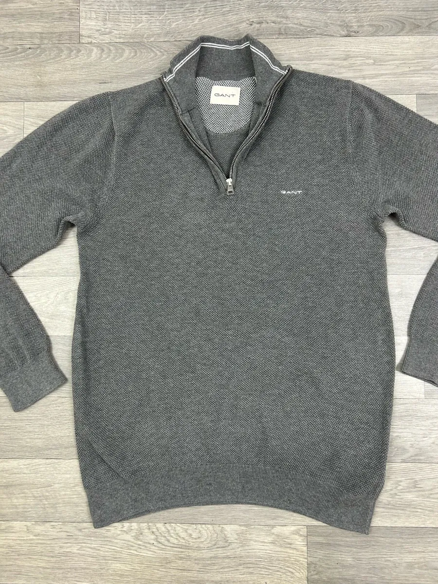 Gant Cotton Half Zip Jumper Mens Large - Image 2