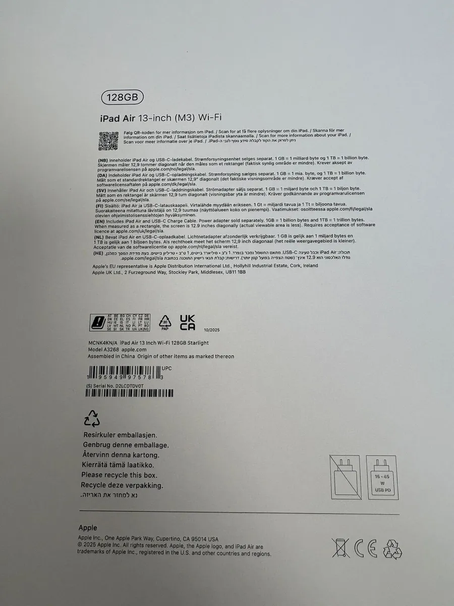 13" iPad Air M3 Chip | 128GB | Starlight 2025 - Image 3