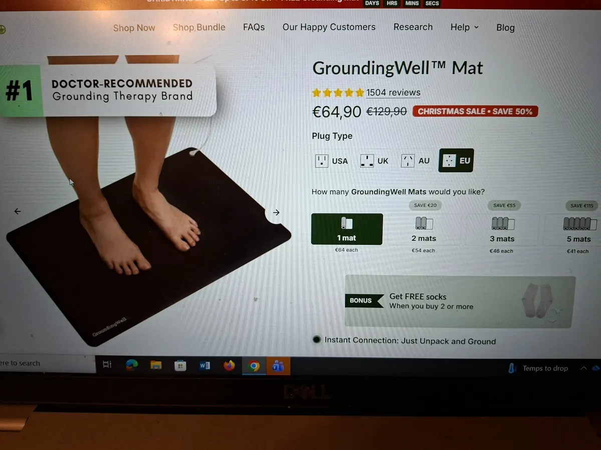 Brand New Grounding Mat. Unopened. Ideal Present.