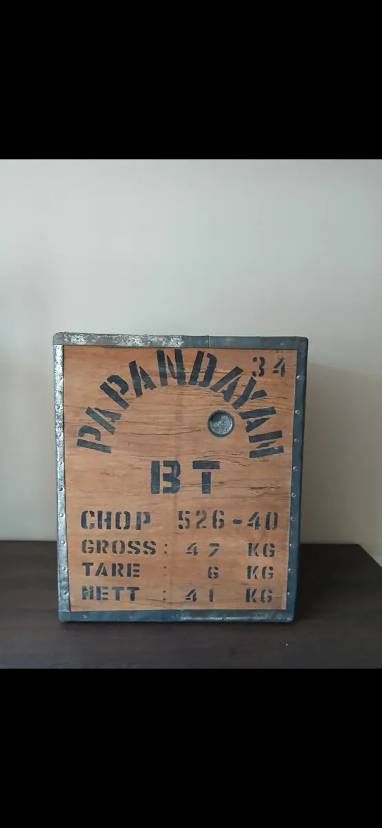 Large Wooden Tea Chest - Image 1