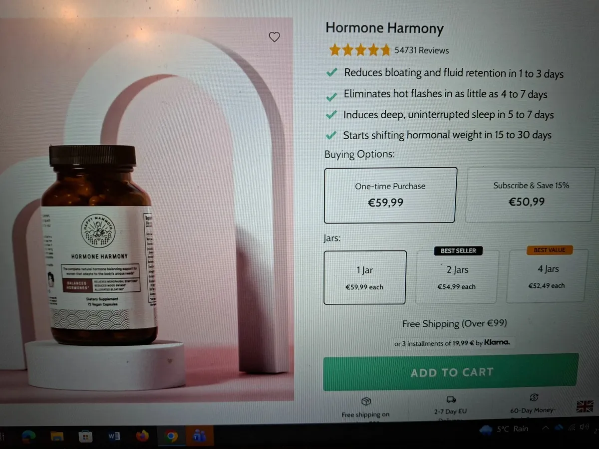 Hormone Harmony. Happy Mammoth Health Supplement. - Image 2