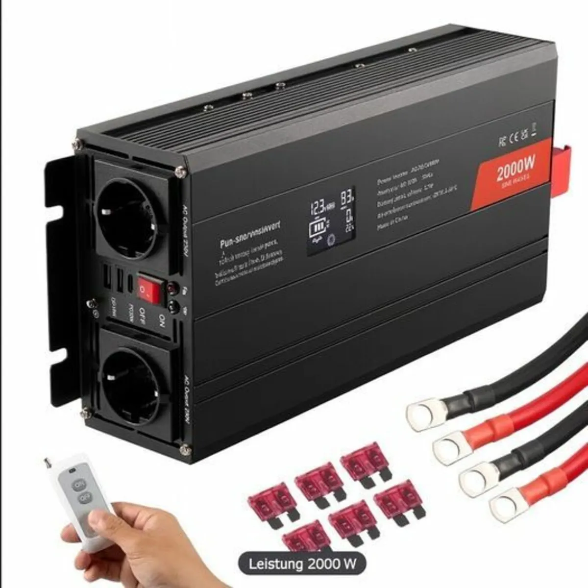 1000W Pure Sine Wave Power Inverter 12V to - Image 1