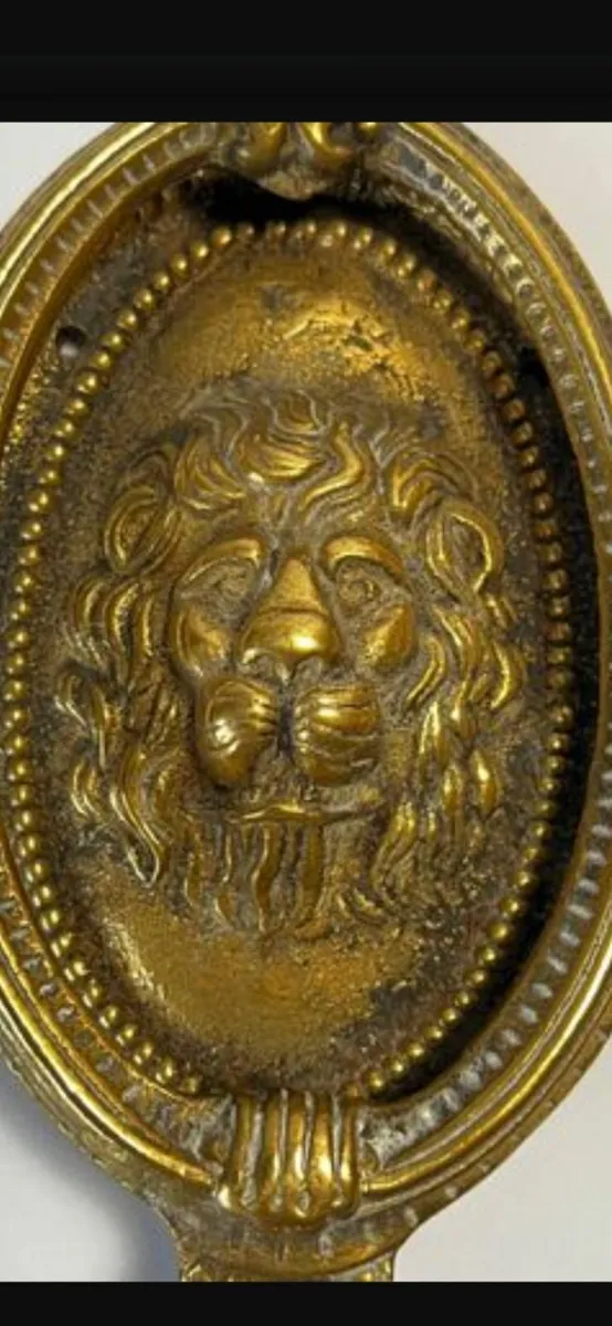 Solid Brass Door Knocker, Victorian Style, Heavy.