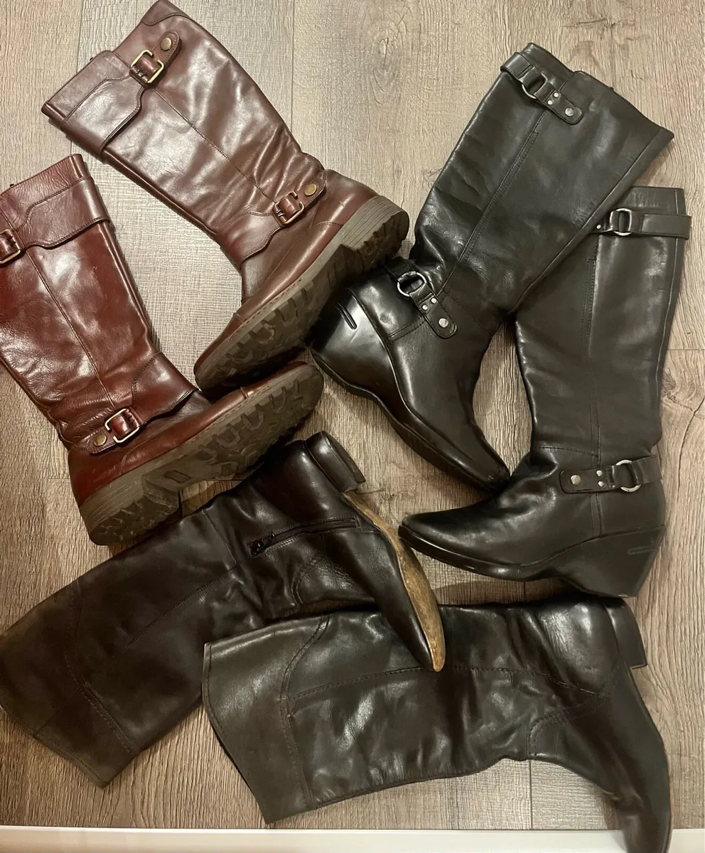 Real leather boots size 6/39 - Image 1