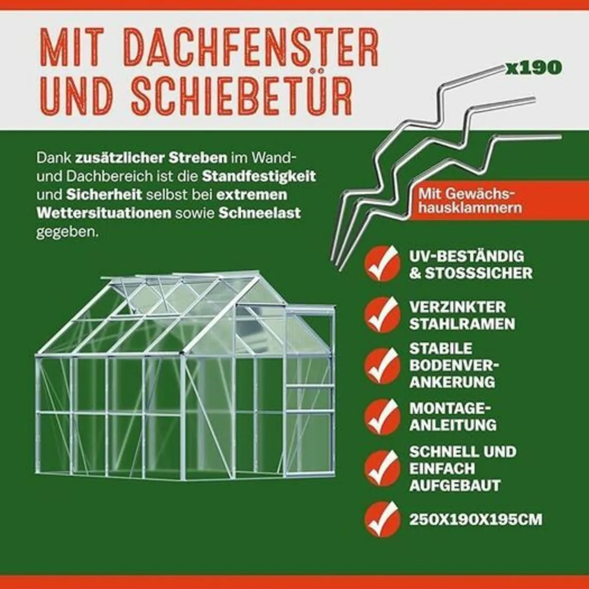 Aluminium Greenhouse, 4.75m - Image 4