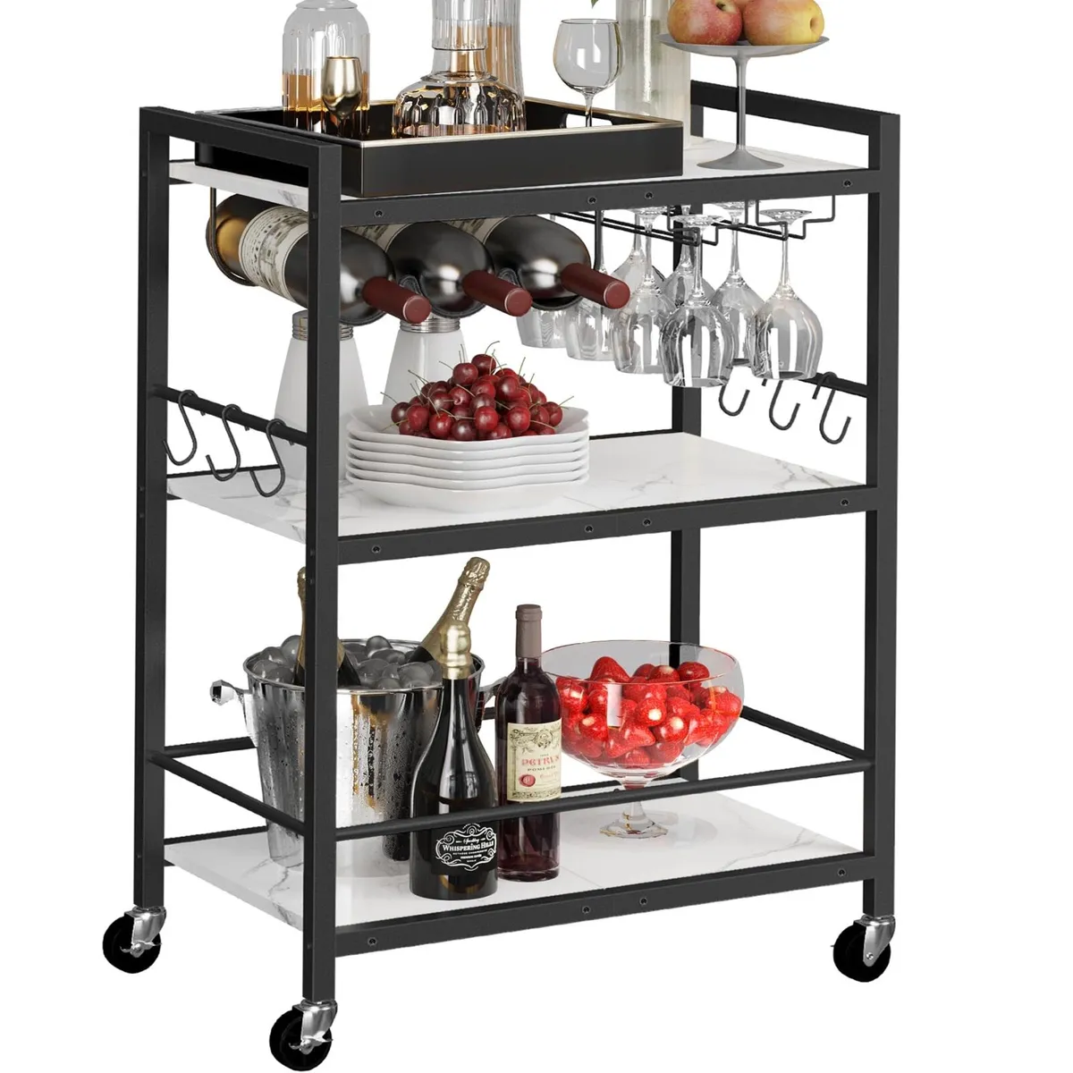 Bar Cart, Home Bar Serving Cart, Wine Cart - Image 1