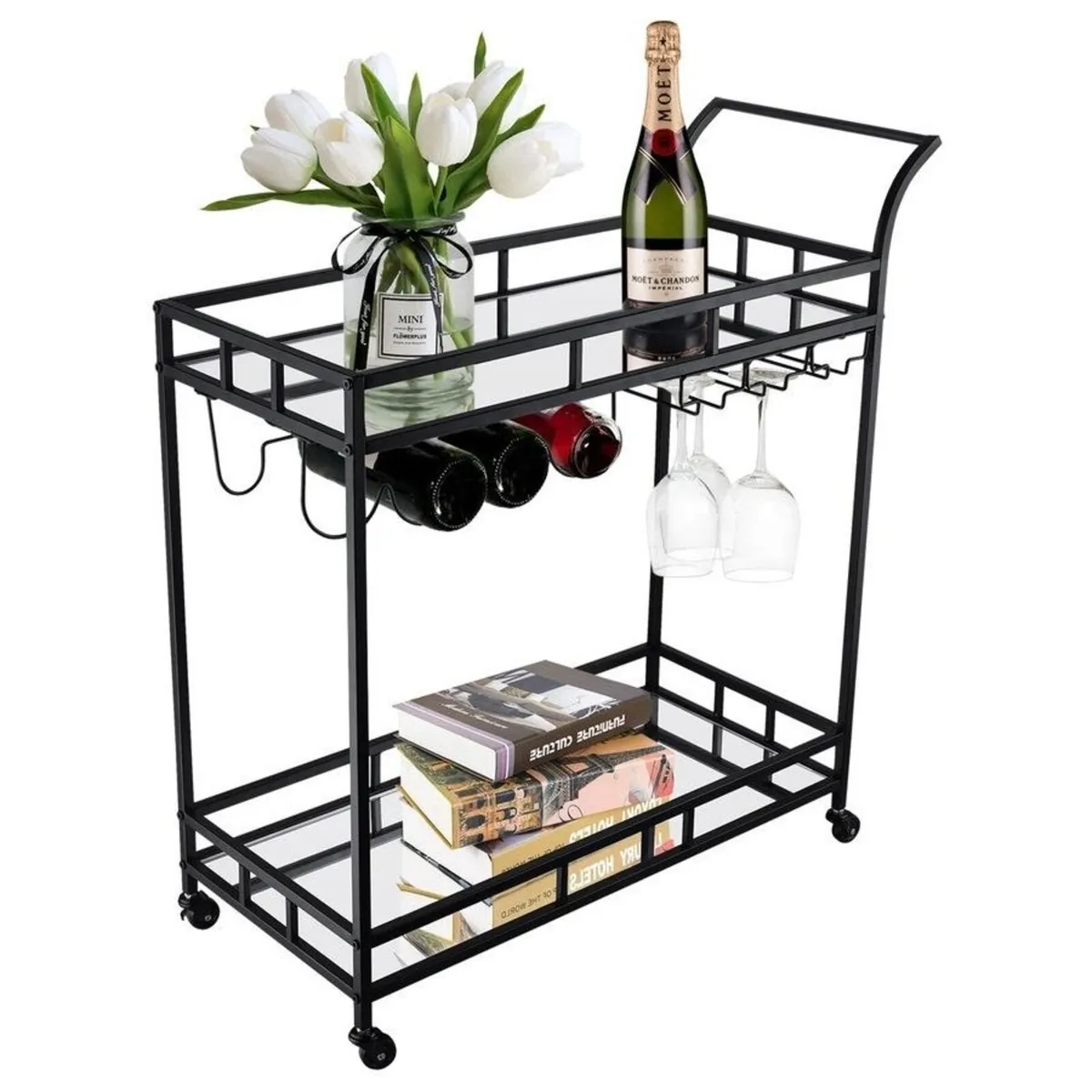 Bar Cart, Home Bar Serving Cart, Wine Cart - Image 2