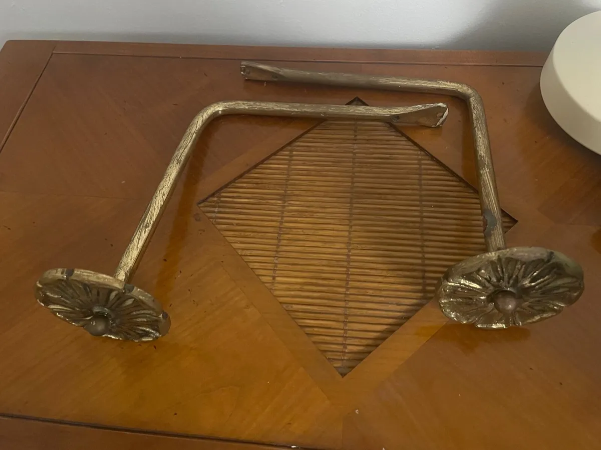 Set of vintage brass curtain tie backs - Image 2