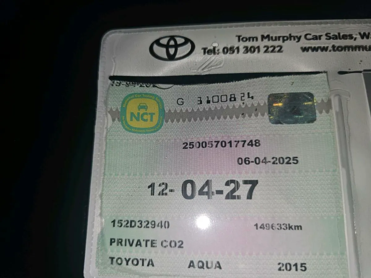 Toyota Aqua 2015, Nct 4/27, tax 1/26 - Image 2