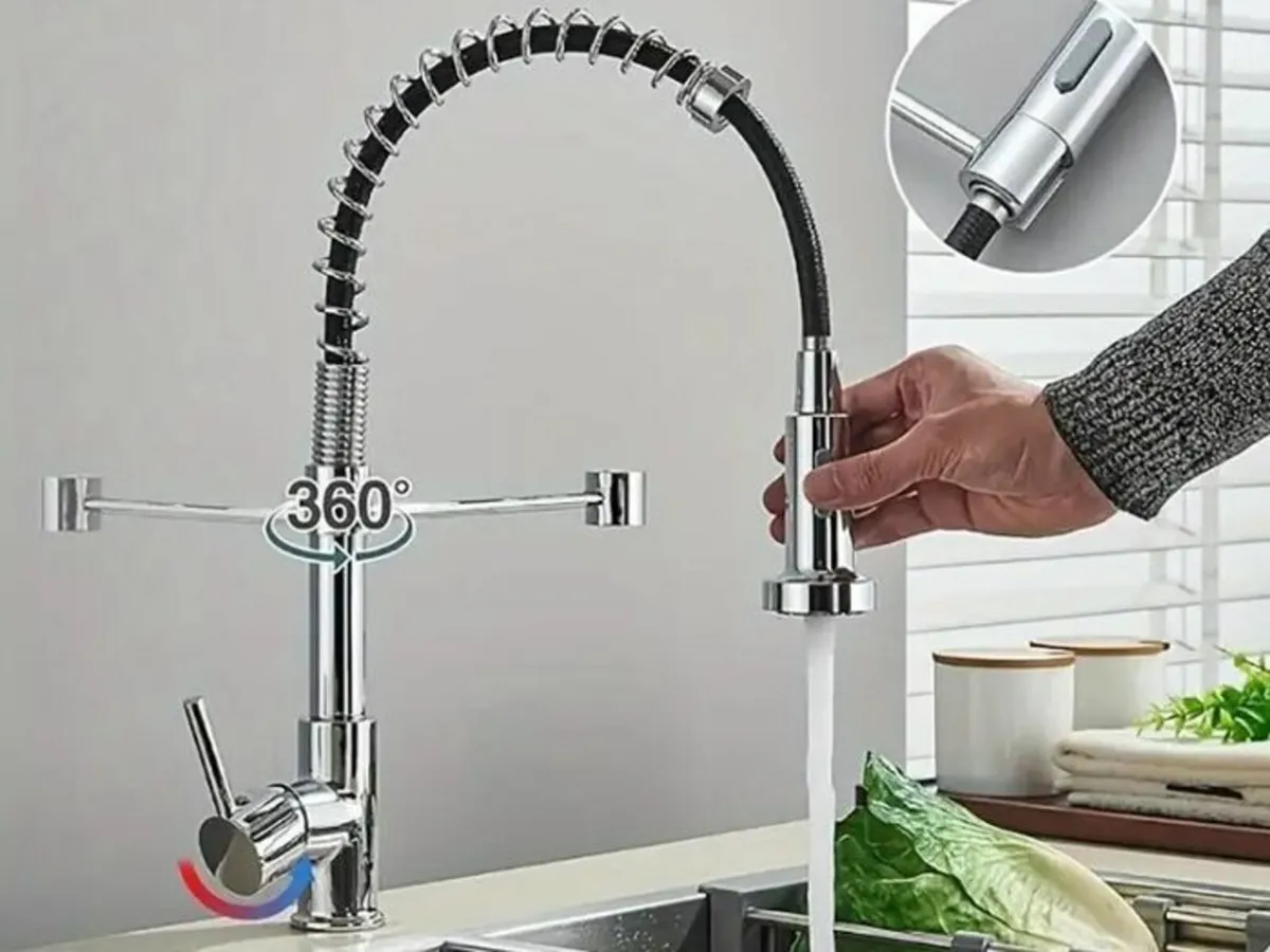Kitchen Tap High-Pressure Chrome Kitchen Faucet wi - Image 1
