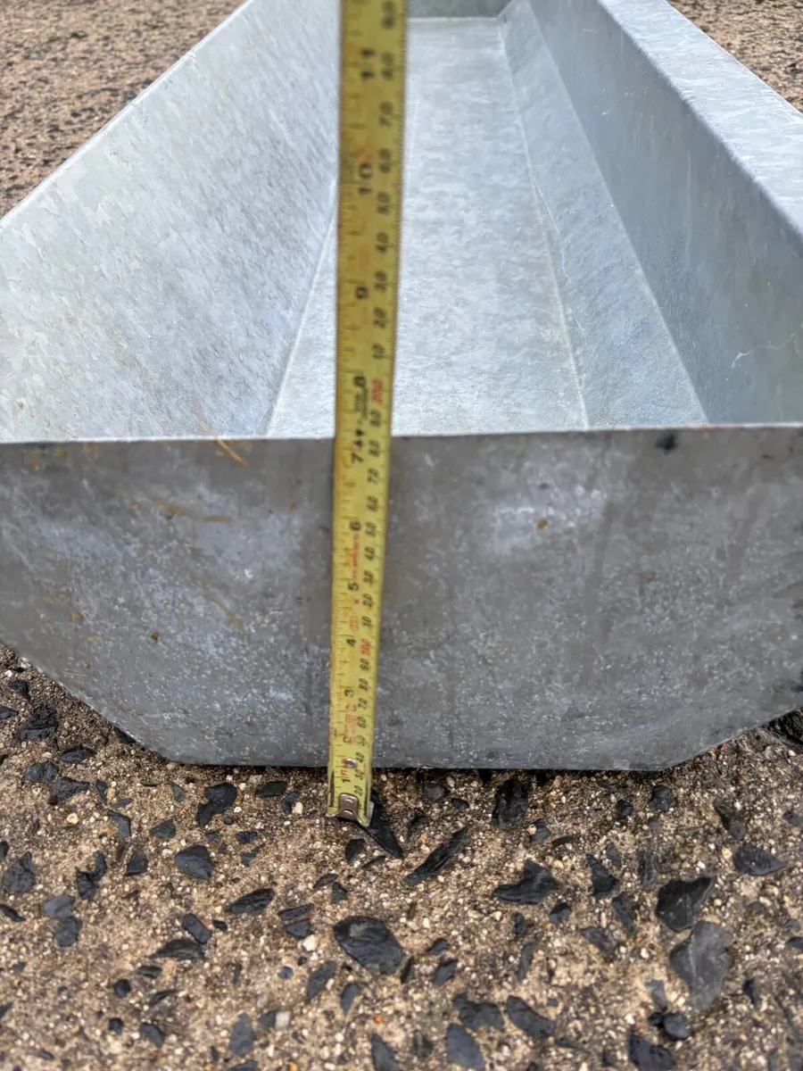 Galvanised feeding troughs - Image 1