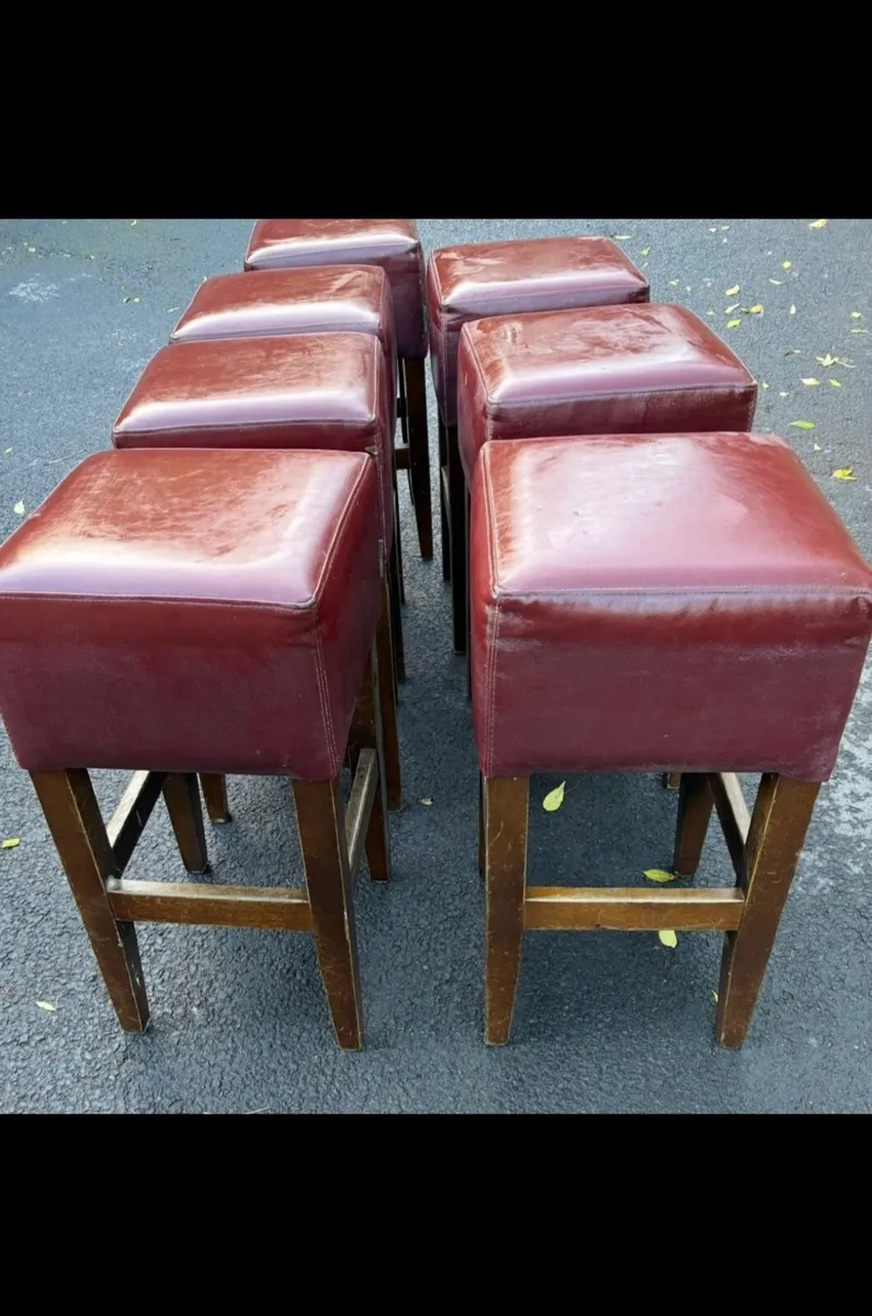 7 Vintage Wooden Stools