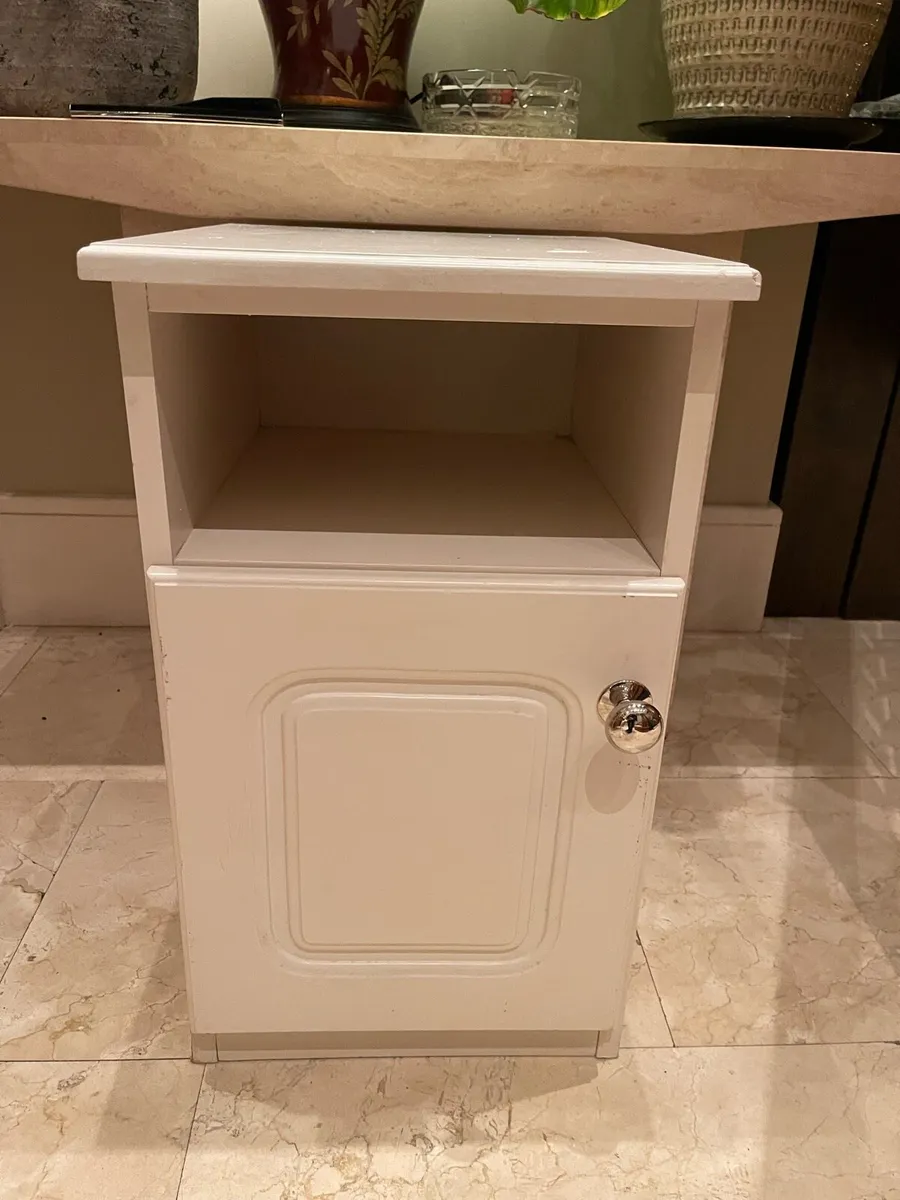 Lovely Solid White Bedside Locker - Can Deliver - Image 1