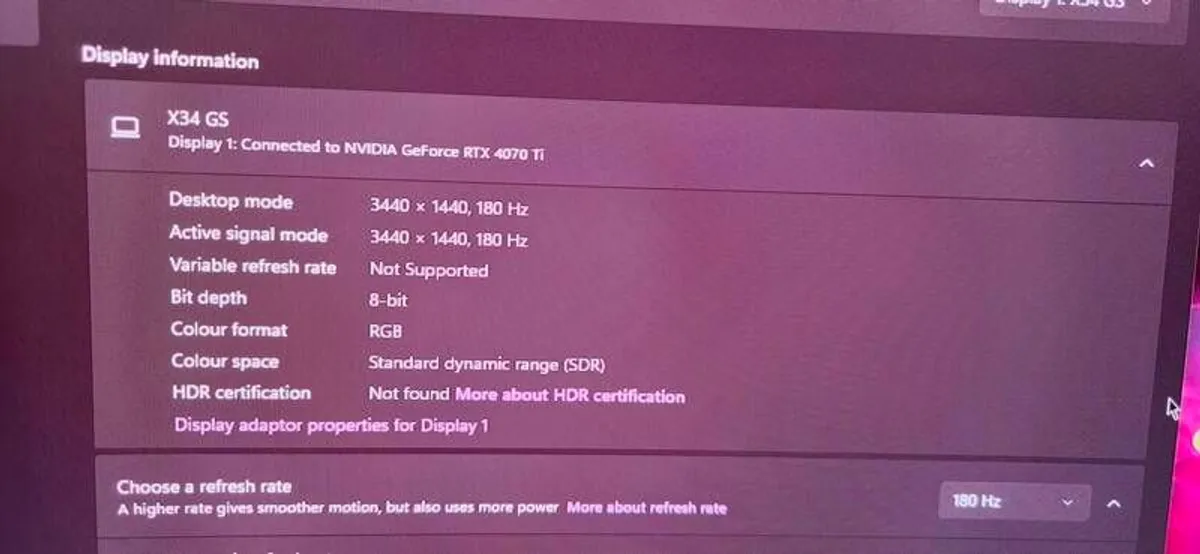 Acer Predator X34 GS 34 inch Curved Ultrawide - Image 2