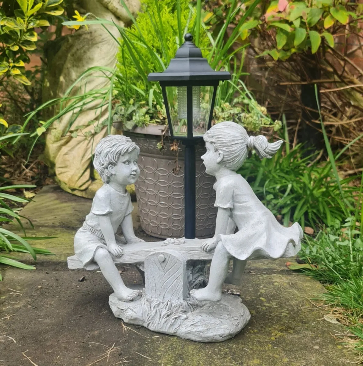 Solar Light Boy & Girl Seesaw - Image 2