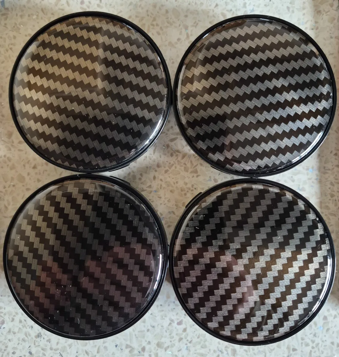 Carbon Fibre Centre Caps BMW - FREE POST - Image 1