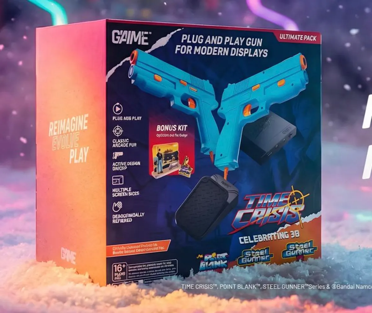 G'AIM'E light gun game with Time Crisis, Point Blank and more - Image 1