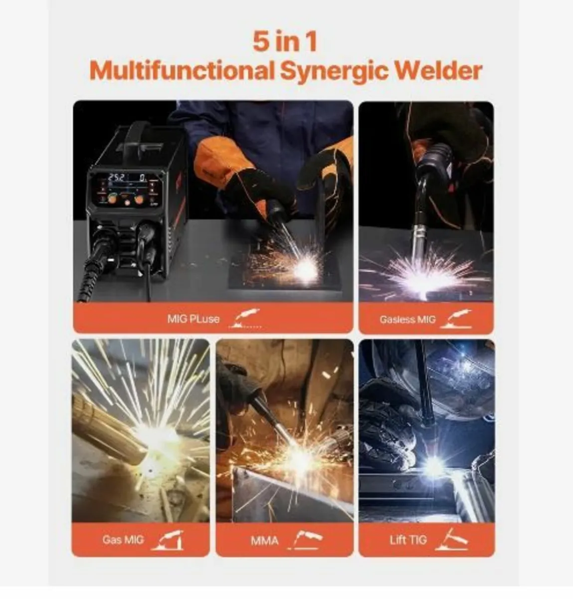 MIG Welder, 250Amp Pluse Mig Welding Machine, - Image 2