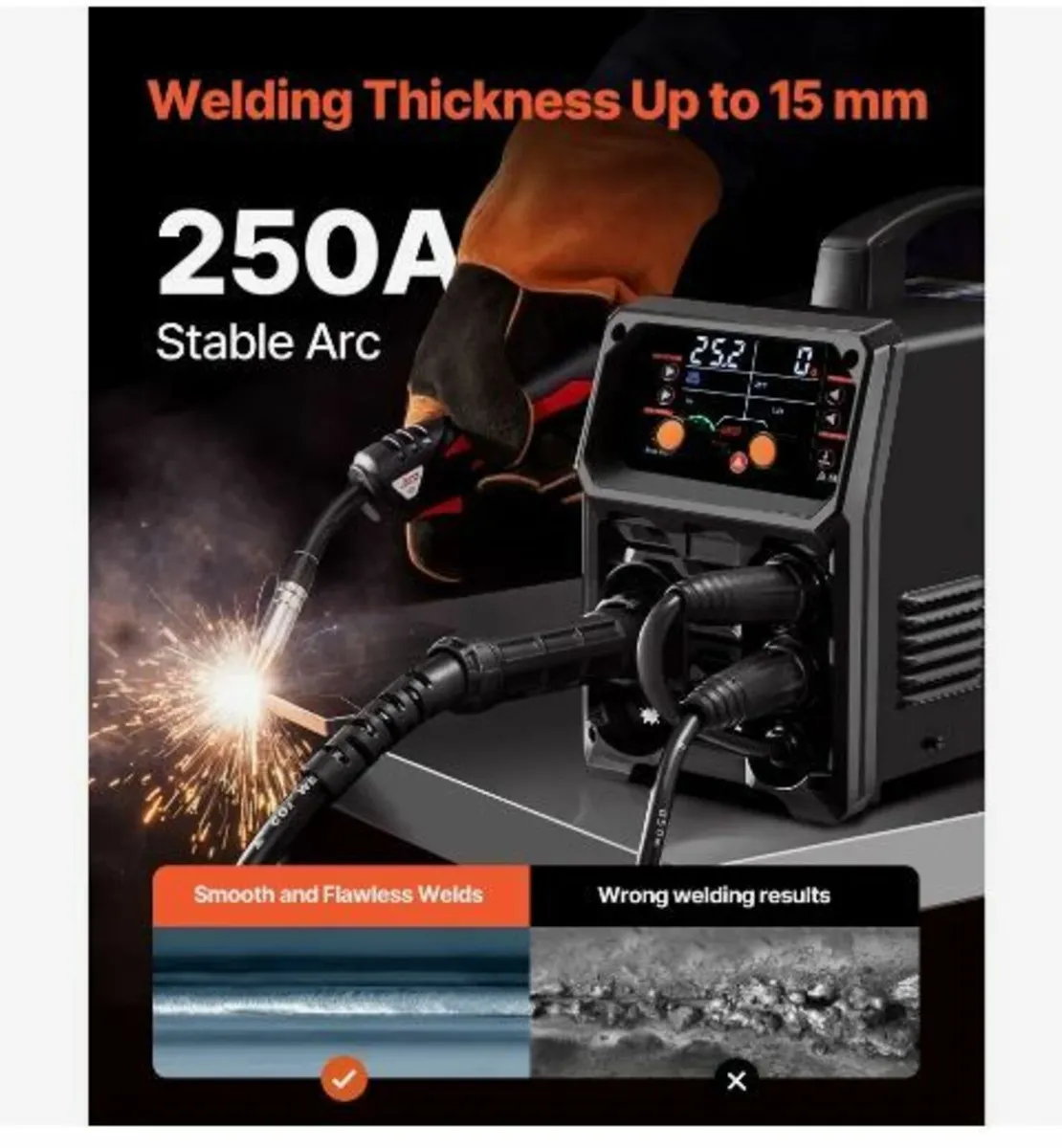 MIG Welder, 250Amp Pluse Mig Welding Machine, - Image 3