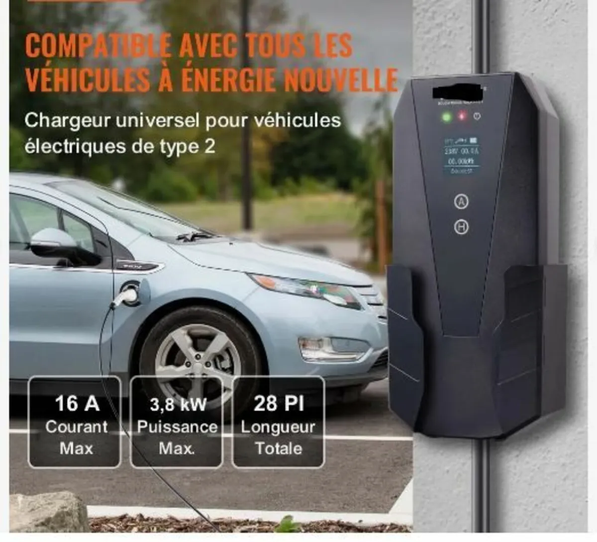 Portable EV Charger Type 2, 16A 3.7 kW - Image 2