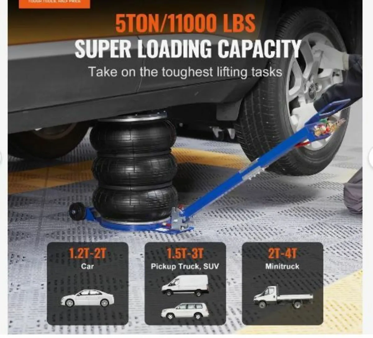 Air Jack, 5 Ton/11000 lbs Triple Bag Air Jack - Image 3