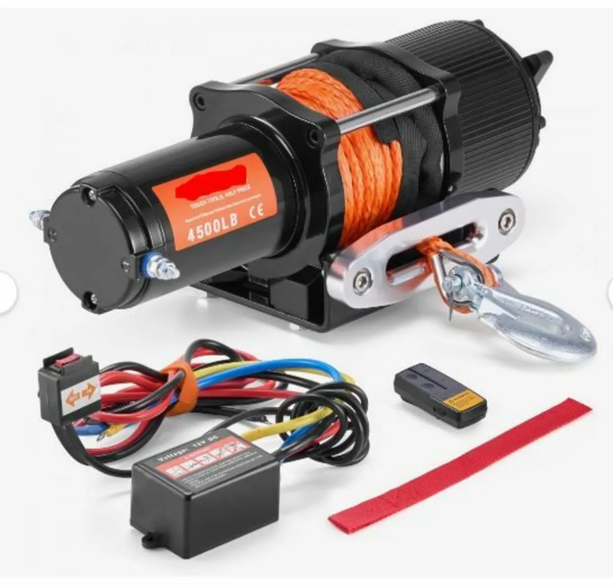 Electric Winch ATV UTV 2041.2 kg Synthetic - Image 1