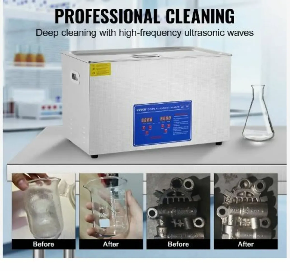 Professional Ultrasonic Cleaner, 30 L Ultrasonic - Image 2