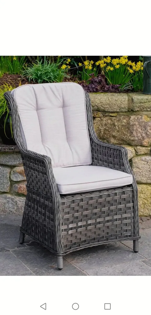 Brand New Dark Grey Rattan Chairs x 3