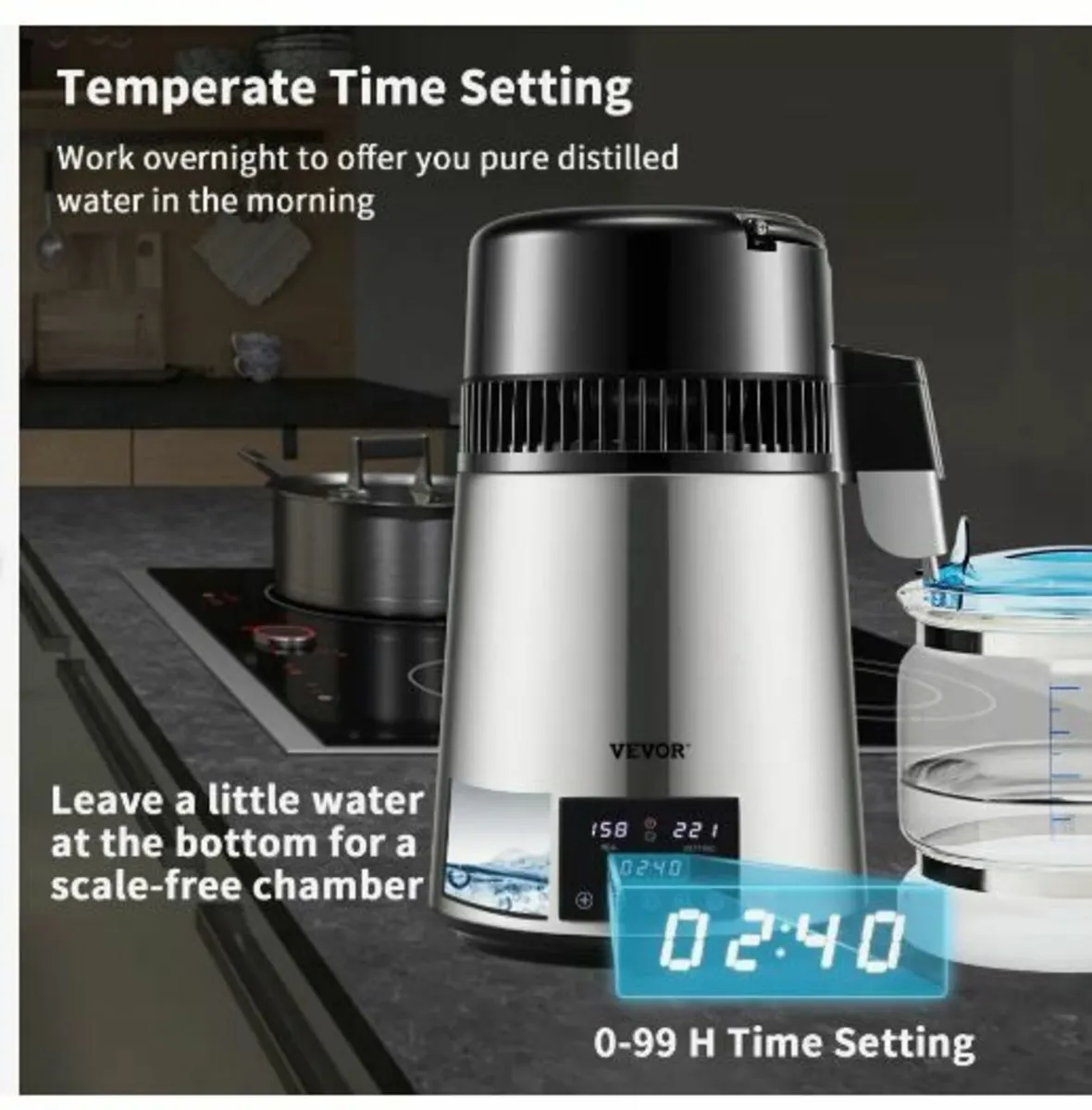 4L Water Distiller 1.5L/H Distilled Water Maker - Image 4