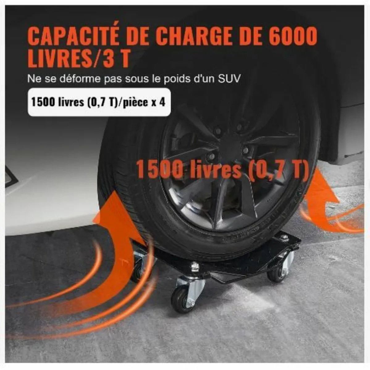 Car Dolly Wheel Tire Dolly 4 PCS Heavy Duty - Image 2