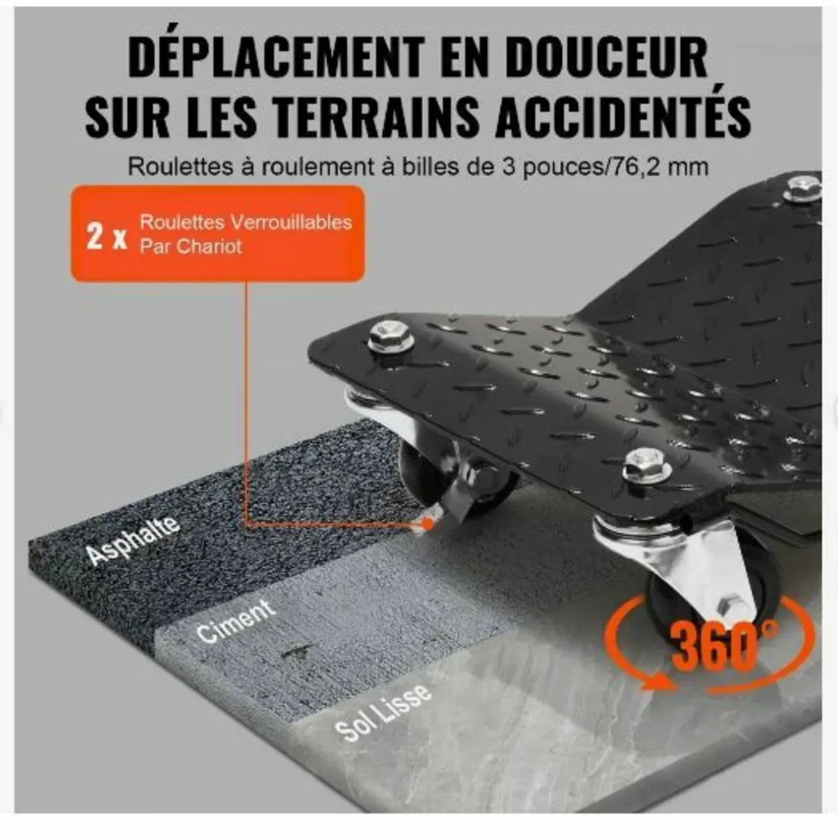 Car Dolly Wheel Tire Dolly 4 PCS Heavy Duty - Image 4