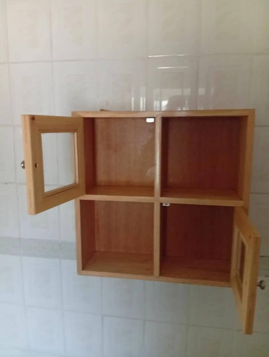 Oak Solid Bathroom Cabinet Unit Storage - Image 2