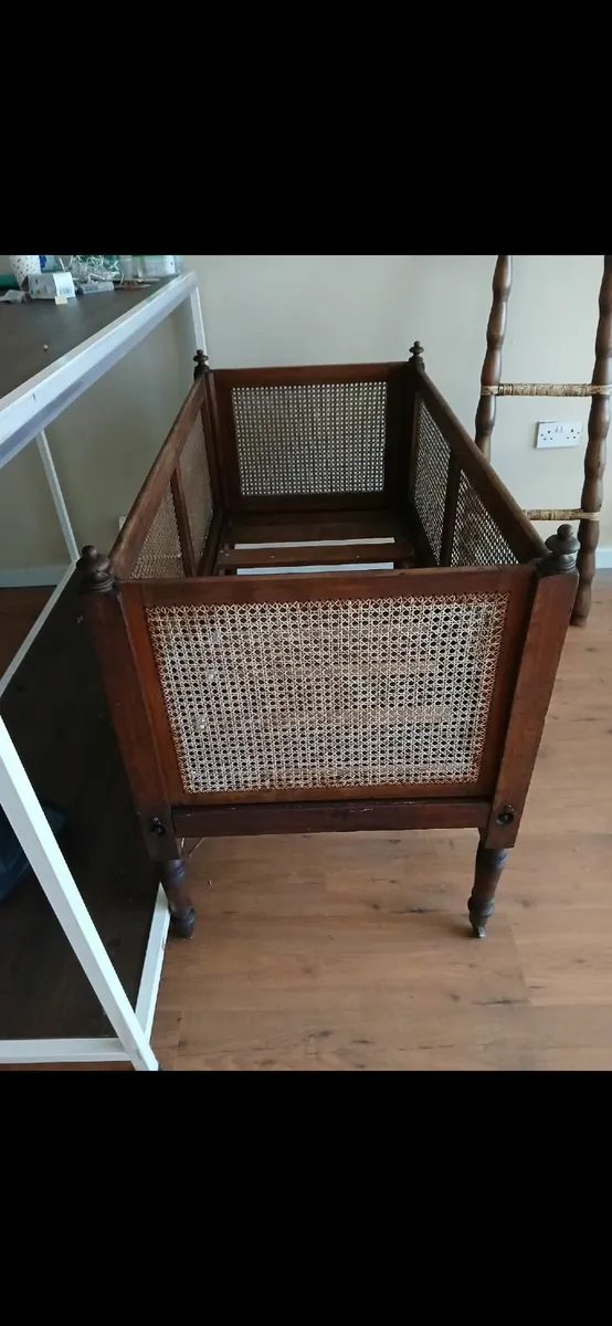 Antique French Bergere Cot. - Image 2