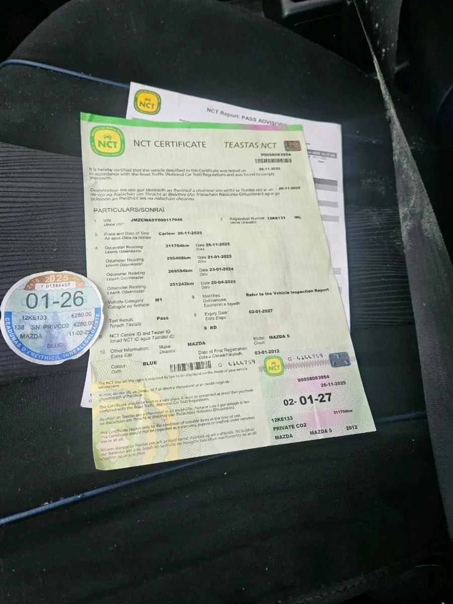 2012 mazda 5 nct 1/27  clean 7 seater - Image 3