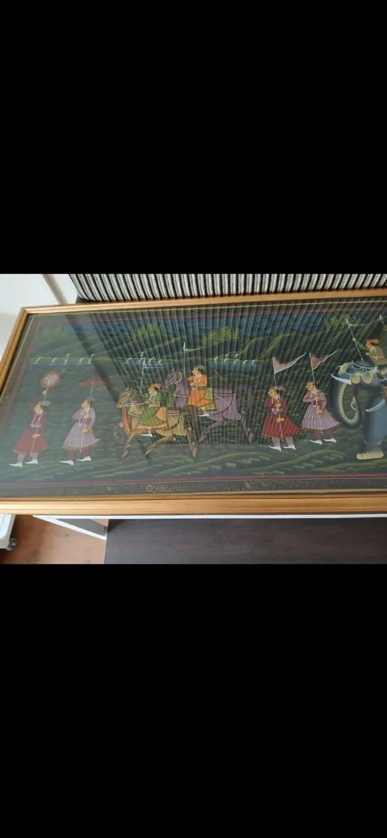 Original Asian Art , Hand painted silk , Framed - Image 3