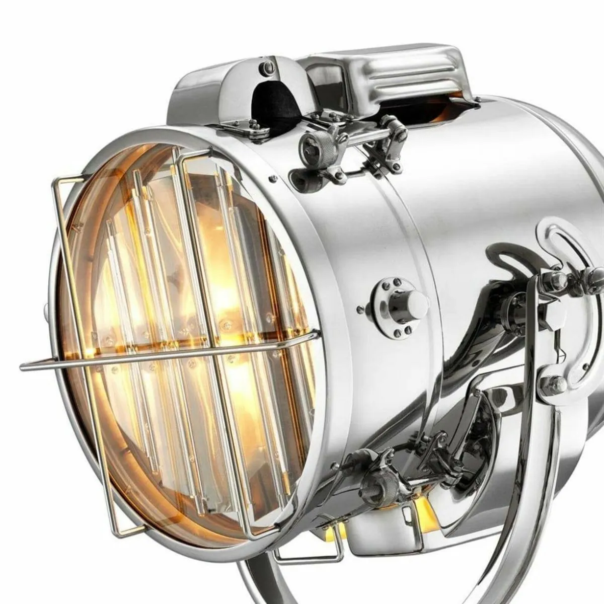 Eichholtz Atlantic Lamp nickel tripod base. - Image 2