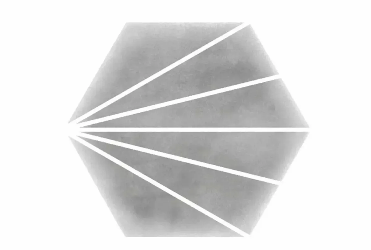 Bathshack Dublin Palm-Stripe GREY Decor Wall Tile - Image 2