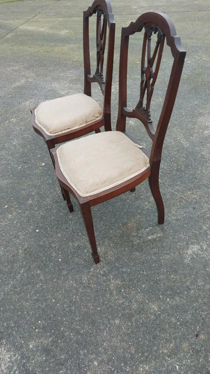 Pair of Edwardian chairs in need of restoration - Image 3